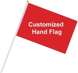 На заказ, высококачественный 100% полиэстер, палестин, ручной флаг с палкой для автомобильного страхового образовательного туристического агентства - Product Image 5