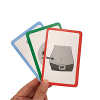Aangepaste printbare educatieve flashcards met witte achtergrond, lichaamskennis wereldkaarten voor kinderen