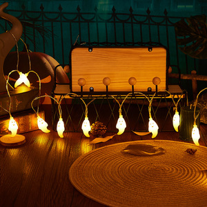 Halloween Decorative <b>LED</b> Ghost <b>Light</b> String Warm White Colored White Battery Powered Party Decoration - Product Image 2