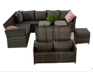 Ensemble <span class=keywords><strong>de</strong></span> canapés modernes <span class=keywords><strong>en</strong></span> rotin 9 places, mobilier <span class=keywords><strong>de</strong></span> jardin <span class=keywords><strong>en</strong></span> osier durable pour extérieur, <span class=keywords><strong>table</strong></span> relevable, salon, cour, parc - Product Image 2