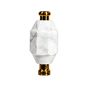 Luxury White Marble Hookah Brass Gold Shisha Water Pipe Wholesale Supplier Luxury Marble Hookah Shisha Set with Brass Metal Stem - Product Image 3