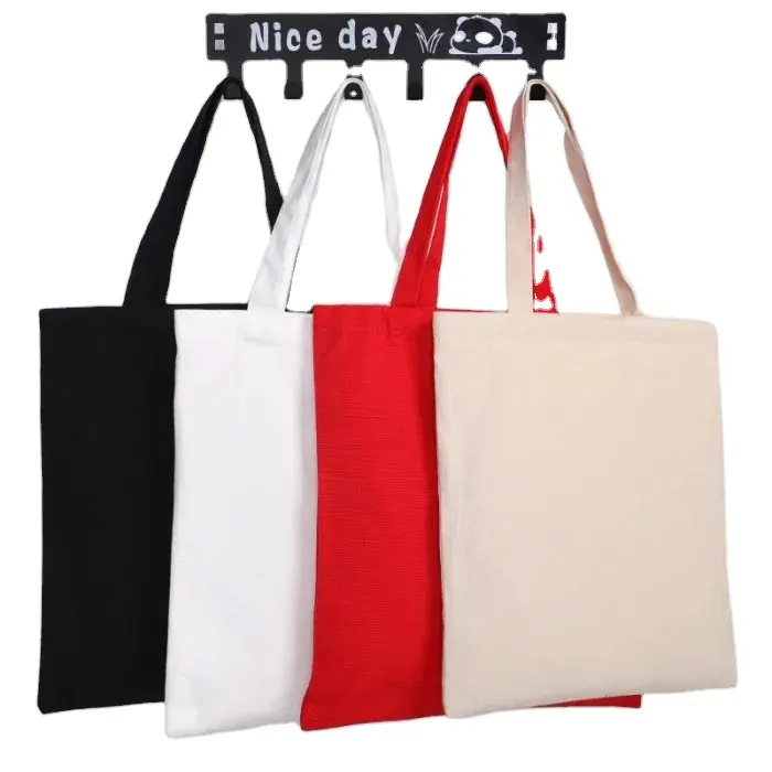 Canvas Strandtas Voor Tas Maken Fashion Shopping Katoen Tote Herbruikbare Eco-Friendlyrits Lederen Canvas Handtas Draagtas