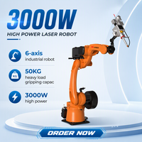 Sistem Pengelasan Laser Serat Robotik Otomatis Perlengkapan Non-Standar Baru Tata Letak Multi-Stasiun Produksi Aliran 6 Axis Welder