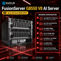 Server AI FusionServer G8550 V8 10U, Perangkat Keras Teruji Penuh 100%, Dengan RPS Daya Redundan Dual-Input 8x3200W