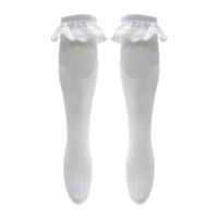 Chaussettes personnalisées pour enfants à volants en dentelle, chaussettes pour étudiants, chaussettes tricotées pour usage quotidien HYC-149