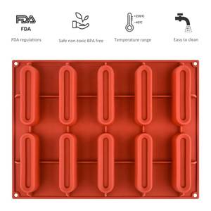 Moule à éclairs en silicone MUYULINS pour pâtisserie française, barre de cuisson pour biscuits, moule à gâteau - Product Image 3