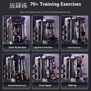 Máquina Smith Multifuncional Comercial de Acero, Banco de Pesas, Soporte para Sentadillas para Gimnasios y Centros de <span class=keywords><strong>Fitness</strong></span> Interiores - Product Image 4
