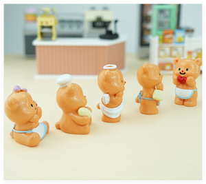 Figura Decorativa Minimalista de Oso Sentado, Miniatura <span class=keywords><strong>3D</strong></span> de Resina para Manualidades, Adorno para <span class=keywords><strong>Globo</strong></span> de Nieve, Juguete de Invierno - Product Image 3