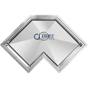 อ่างล้างจานมุมแบบติดตั้งใต้เคาน์เตอร์ ขนาด 30 นิ้ว ผิวซาตินสีทอง ผลิตจากสแตนเลสสตีลเกรด 16  สำหรับห้องครัวสไตล์โมเดิร์น - Product Image 3