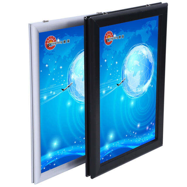 Penglong Two Sided A1 Aluminum Snap Poster Frame 25mm Indoor Exhibitions Hanging UV Resistant PET Cover Advertising Window Easy