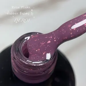 ฐานยางรองพื้น Deroi Rose Flake Shimmer แบบฐานผู้ผลิตฐานยางจากฝรั่งเศส