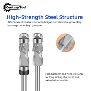 Fresa <span class=keywords><strong>de</strong></span> doble hélice para recorte <span class=keywords><strong>de</strong></span> contornos, <span class=keywords><strong>de</strong></span> aleación <span class=keywords><strong>integral</strong></span>, para tallado y fresado <span class=keywords><strong>de</strong></span> madera compuesta, OEM, <span class=keywords><strong>2</strong></span> filos - Product Image 5