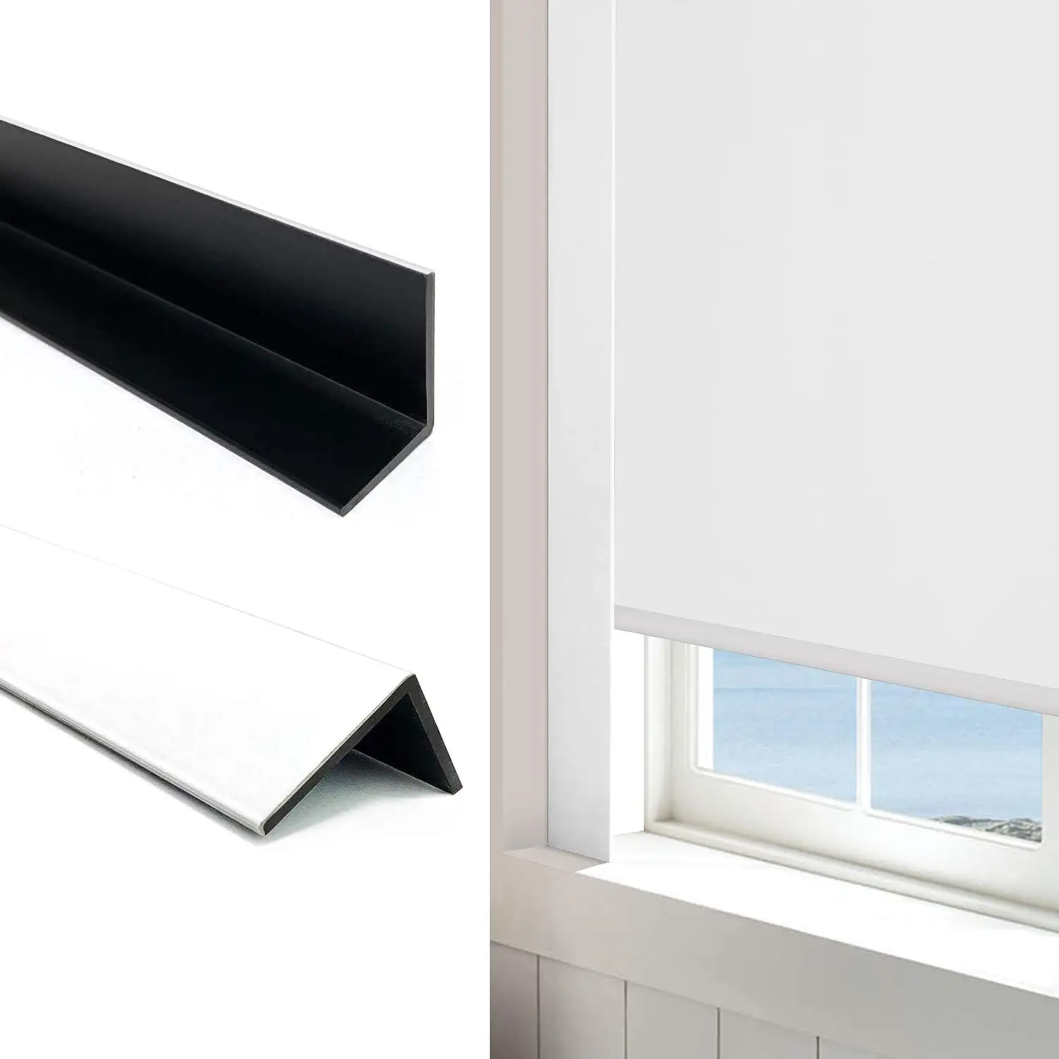 Fácil de instalar 100% Blackout Side Tracks faixa cega PVC Light Blockers para persianas e sombras