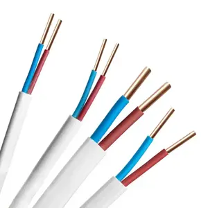 Cable eléctrico plano aislado resistente al calor UL2468 de PVC transparente personalizado de 26AWG, cobre trenzado con revestimiento de plástico