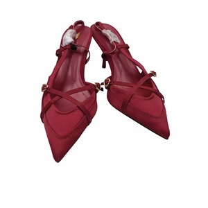 Nouvelles sandales Baotou rouges élégantes et sexy pour femme, à bout pointu, talon aiguille, boucle en forme de cœur et lanières croisées, collection Printemps <span class=keywords><strong>Z625</strong></span> - Product Image 1