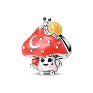 Pendentifs animaux mignons, fleurs en émail, oiseaux, hiboux, escargots, champignons, parfaits pour la création de bijoux DIY - Product Image 3