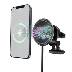 <span class=keywords><strong>Chargeur</strong></span> voiture sans fil magnétique en alliage d'aluminium 15W pour IPhone16/15 - Product Image 1