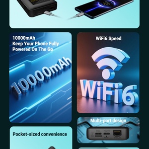 เราเตอร์ไวไฟพกพา Unlocked G4 PRO 4G รองรับผู้ใช้ไวไฟ 16 คน แบตเตอรี่สำรอง 10000mAh และพอร์ต RJ45 1 ช่อง ความเร็ว 300Mbps รองรับซิม 4G พร้อมเสาอากาศภายนอก - Product Image 6