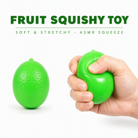 Jouet anti-stress à presser, balle souple et extensible en TPR en forme de fruit pour la relaxation quotidienne et la concentration
