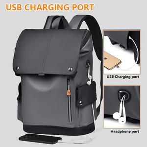 Vente en gros de logo personnalisé sac à dos en cuir PU pour l'école sac à dos pour ordinateur portable de mode business design fermeture éclair voyage étanche portable personnalisable - Product Image 3