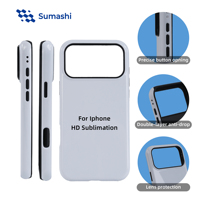 Casing HP 2-in-1 TPU PC dengan Lubang Besar, Motif Frosted, untuk Transfer Panas, Sublimasi 3D, Matte, Kosong, Lubang Besar
