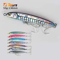 Leurre de pêche artificiel coulant Tolure 55g 130mm pour la pêche au thon