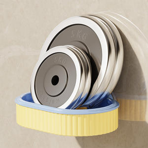 Jabonera Minimalista de Pared Ovalada de ABS con Drenaje para Baño y Dormitorio - Product Image 1