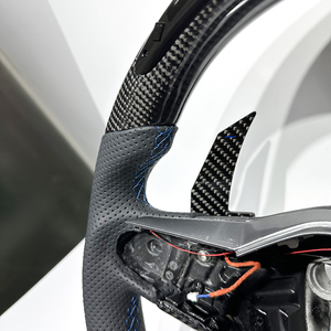 Volant sport en fibre de carbone noire avec LED, personnalisable sur mesure, directement de l'usine, compatible avec <span class=keywords><strong>Seat</strong></span> <span class=keywords><strong>Cupra</strong></span> <span class=keywords><strong>Leon</strong></span> MK3 - Product Image 5