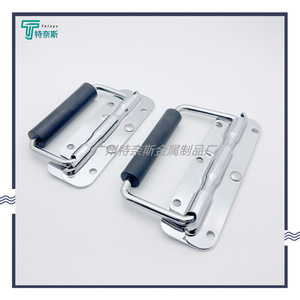 304 Stainless Steel Spring Handle With <b>Rubber</b> Grip Industrial Crate Box Handle - Product Image 2