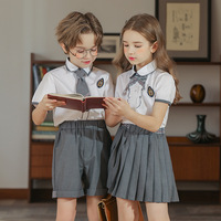 Usine Style Britannique Enfants Uniforme Ensemble Maternelle Uniforme Scolaire Chœur Tenue D'été Graduation Photo Tenue pour Enfants