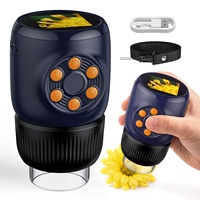 Student Microscope Kids Microscope Portable Microscope for Kids STEM Toy With LED Lights 1.54 Inch Screen