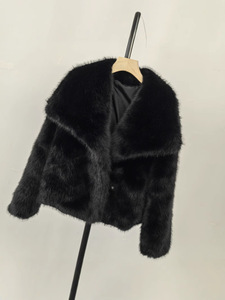 <span class=keywords><strong>Manteau</strong></span> en fourrure élégant pour <span class=keywords><strong>femme</strong></span>, grand col, haute qualité, <span class=keywords><strong>laine</strong></span> et soie, écologique, mince, vintage, chaud, surdimensionné, veste en fourrure extérieure - Product Image 3
