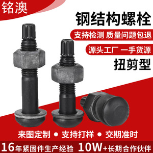 Ming Ao Torsion Shear Bolt M20*65 Round Head 10.9 Grade With Nuts For Steel Structure - Product Image 3