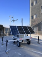 Remorque LED hybride solaire-éolienne de 6 m, largement adaptable à plusieurs équipements, avec mât télescopique pour travaux routiers d'urgence