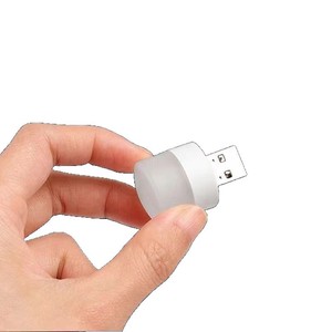 Lampe de nuit USB ronde à LED blanc chaud, commande tactile, lampe de chevet portable pour chambre à coucher, dortoir, utilisation d'urgence - Product Image 5