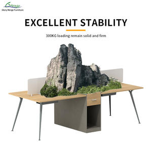 Contempo su misura Open Plan ufficio Computer Workstation scrivania con metallo gambe divisorio ufficio - Product Image 4