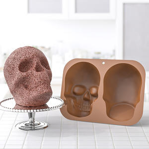 Moule à gâteau en silicone 3D personnalisable, nouveau et amélioré, en forme de crâne, pour bonbons et gelée - Product Image 2