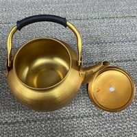 Bouilloire sifflante en aluminium jaune de conception classique de Style marocain de la Offre Spéciale 2L pour l'eau bouillante bec de bouilloire en plastique pour le soudage