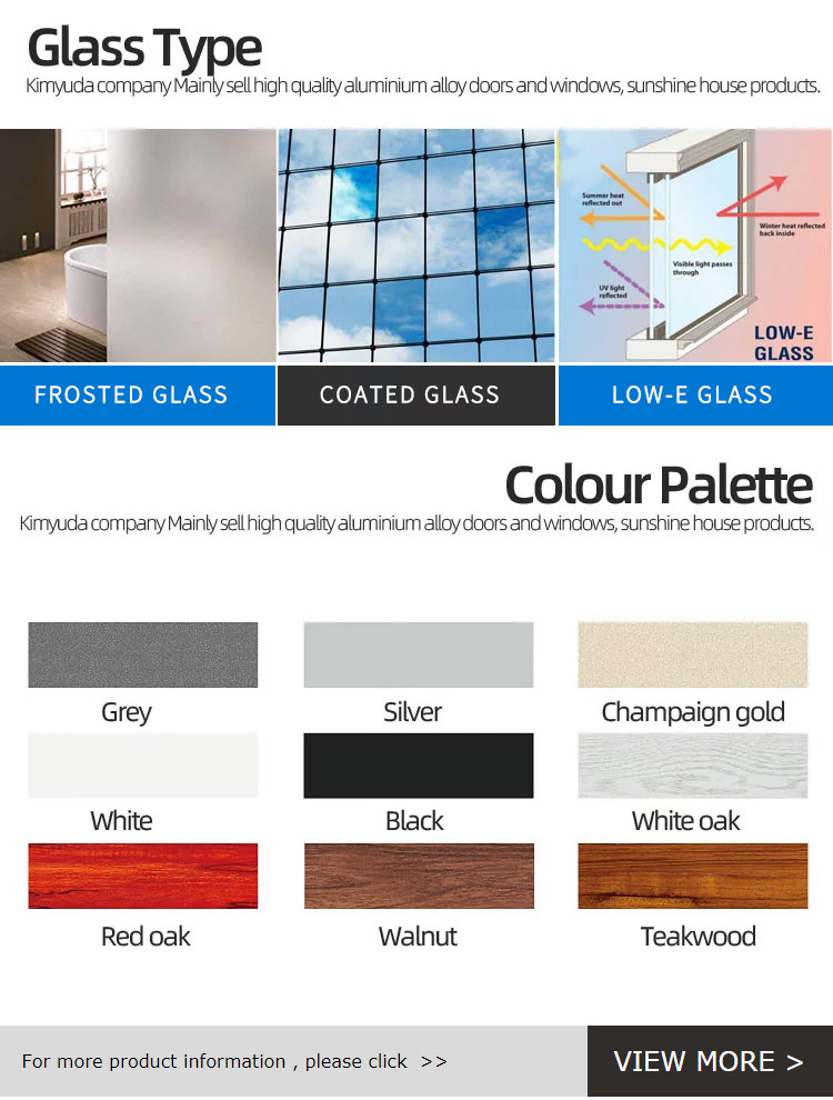1.0mm Aluminium Casement Window Santa Carolina Thermal Break Inner Open