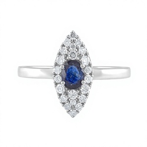 Bague en saphir rose et diamant en argent sterling 925 - Product Image 4