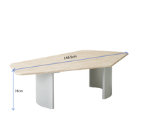 Table basse moderne minimaliste en MDF, placage en noyer noir, design durable et écologique pour salon, maison, hôtel