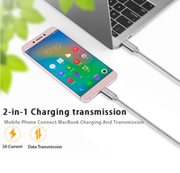 Câble USB-C vers USB-C en gros, 2 m, 60 W, 3 A, 480 Mbps, charge rapide, en aluminium et nylon tressé, plaqué or, compatible caméra
