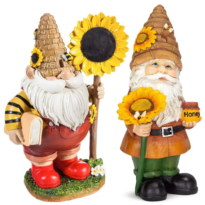 Bijendag Cadeau Kabouters Outdoor Kabouter Ornament Hars Tuin Kabouter Beeldjes Groothandel