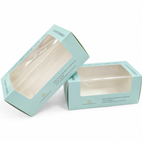 Boîtes à biscuits personnalisées imprimées avec fenêtre transparente, boîte d'emballage en papier pliable pour pâtisserie, biscuits, desserts, cadeaux
