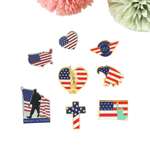 Broche de Alta Qualidade Série Bandeira Americana: Emblema Esmaltado de Águia Diversificado, Lembrança para o Dia da Independência da Europa e Estados Unidos - Product Image 1
