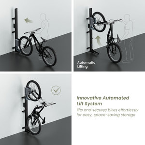 Support <span class=keywords><strong>mural</strong></span> <span class=keywords><strong>vertical</strong></span> pivotant LBM12-02 Easylift pour vélo, support de rangement pour vélo électrique, support de vélo pour garage, support de vélo pour intérieur, support de vélo électrique pour la maison - Product Image 6