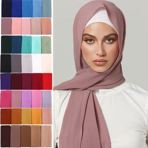 イスラム教徒の女性のためのシフォンヒジャーブ卸売エスニックバンダナアーガイルカモフラージュ動物の弓スタイル - Product Image 3