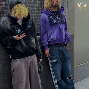 Fabricant Winter 500GSM 100% Coton délavé au soleil et à l'acide, effet vieilli, brodé, coupe personnalisée, couture, épissure, fermeture éclair, impression DTG, métal - Product Image 5