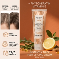 Gel-Crème Coiffant Bio OEM à Tenue Forte, Nourrissant et Hydratant, à la Biotine et Vitamine E, pour Lissage et Définition des Boucles
