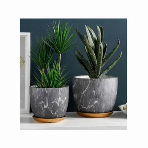 5.5 Inch Beste Keramische Potten Voor Planten Keramische Bloem Balkon Potten 14Cm Plantenpot Voor Woonkamer Met Schotel